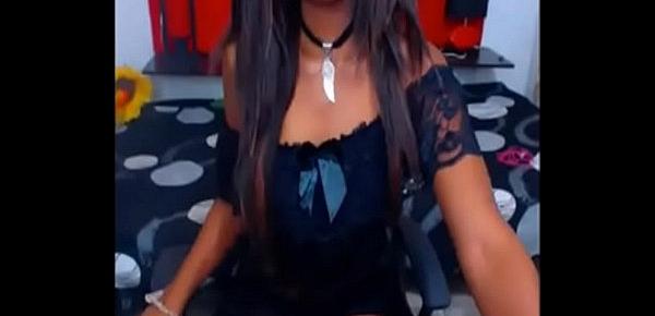  ebony black teen stripping in webcam great tits
